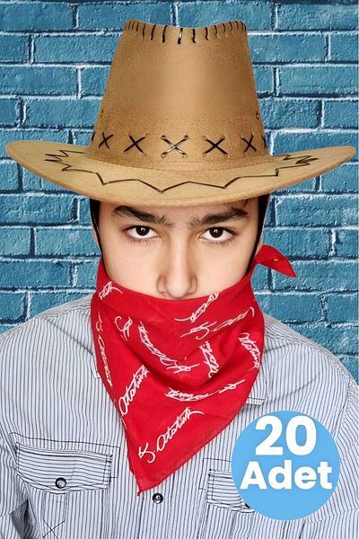 Uniquetrenders Children's 20-Pack Nubuck Cowgirl Hat (Ages 8-14)