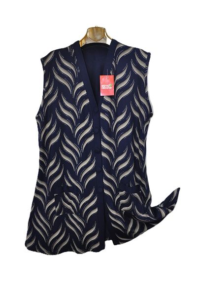 elma abone Plus Size Silvery Combed Vest