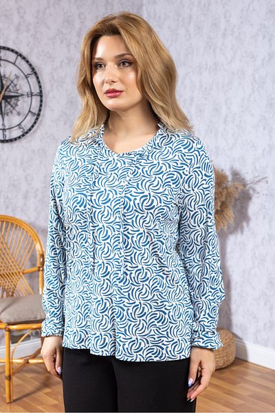 Mutlu City New Model High Quality Middle Age Mother Combed Cotton Blouse 6515