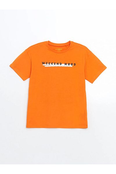 LC Waikiki Lcw kids orange bicycle collar boy's pajama set with shorts