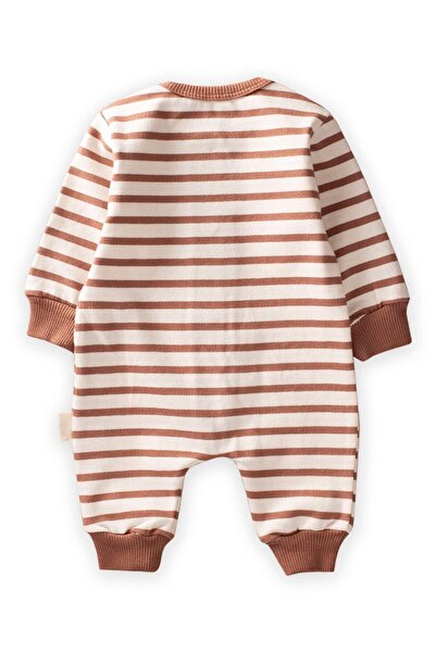 Cigit Pruhovaný úpletový overal Věk 0-3 Hnědá