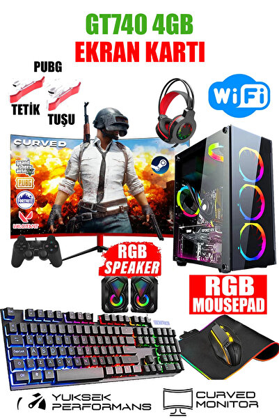 Dmc N29 I7 860,16gb,256gb Ssd,500gb Hdd,4gb Gt740,23.8 Curved Oyuncu Masaüstü Bilgisayar