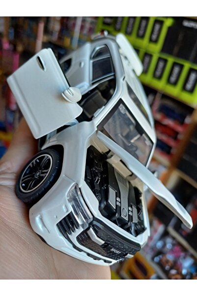 OYUNCAKSAHİLİ Toyota Land Cruiser V8 Jip 1:32 Dıecast Model Işıklı Farlar & Sesli Metal Araba Whıte