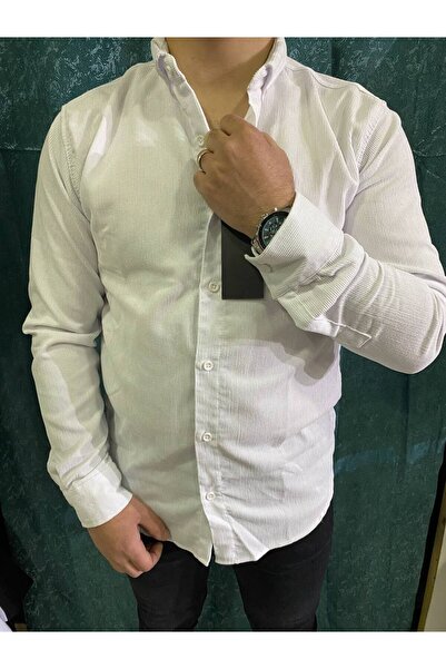 Omerta Slim Kalıp Kadife Gömlek A Kalite Kumaş