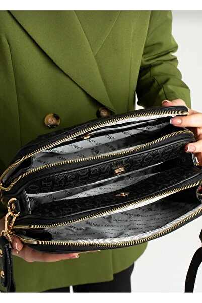 Just Polo Justpolo Women's 5-Compartment Monogram Printed Bag Wallet Combination