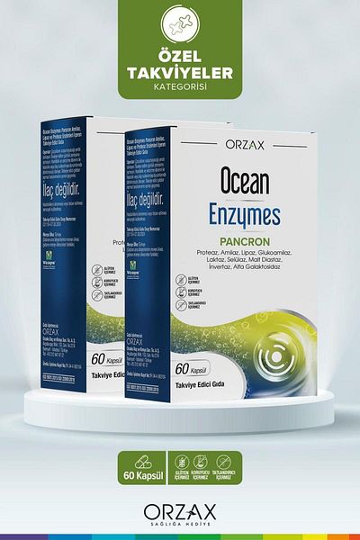 Ocean Pacron Enzymes 60 Capsules, 2 Pieces
