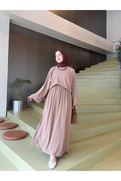 Moda Lippa Loose Suit with Earth Wrap Skirt