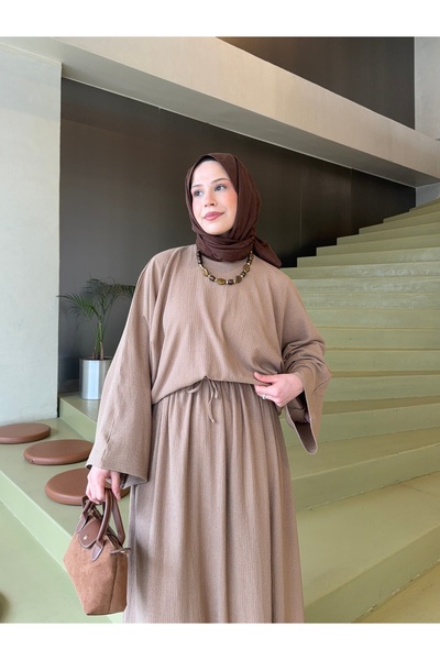 Moda Lippa Loose Suit with Earth Wrap Skirt