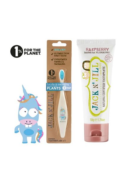 Jack N'Jill Baby/Child Toothbrushing Set (Unicorn + Flavored Toothpaste 50g)