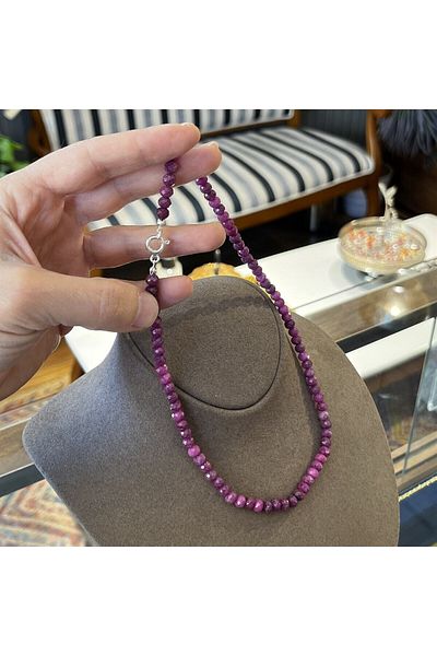 dergah tesbih Ruby Stone Necklace
