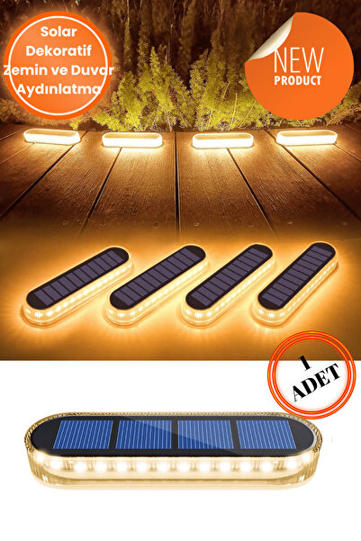 Technojet 1Adet Güneş Enerjili 30Ledli Premium Kalite Solar Dekoratif Zemin Bahçe Peyzaj Aydınlatma