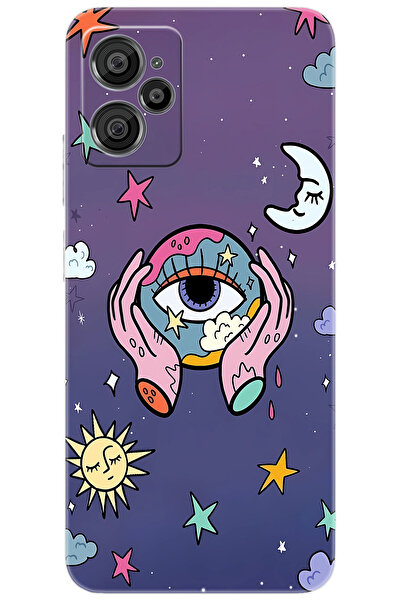 CASPER Via X30 / X30 PLUS Uyumlu Kılıf Desen Baskılı Silikon Dünya Gözü STK:668 CP-eDjdwTi