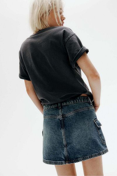 H&M Denim cargo mini skirt