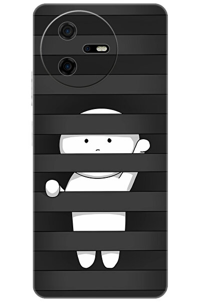 CASPER Via A40 Uyumlu Kılıf Desen Baskılı Silikon Saklanan Karakter STK:665 C...