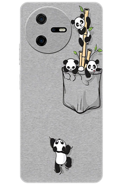 CASPER Via A40 Uyumlu Kılıf Desen Baskılı Silikon Pandalar STK:749 CP-DnGg8oC