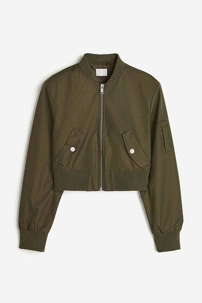 H&M Shoulder-pad bomber jacket