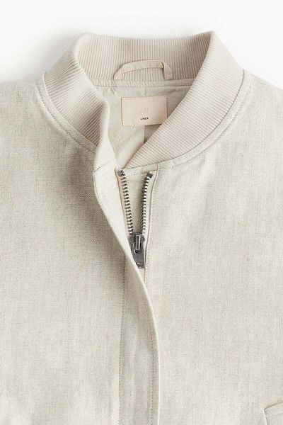 H&M Linen bomber jacket