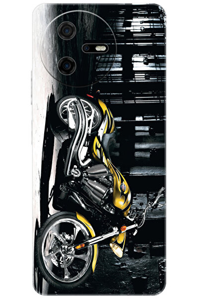 CASPER Via A40 Uyumlu Kılıf Desen Baskılı Silikon Motorcycle STK:297 CP-ce01DAz