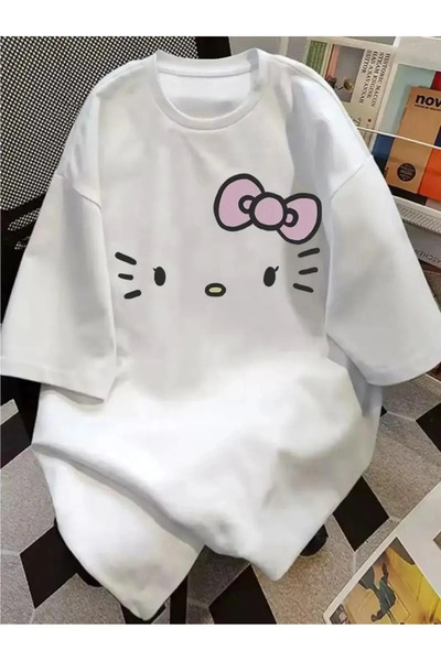 Bravebell Tricou oversize cu imprimeu Kitty Face