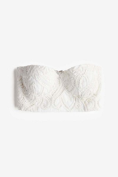 H&M Embroidered bustier top