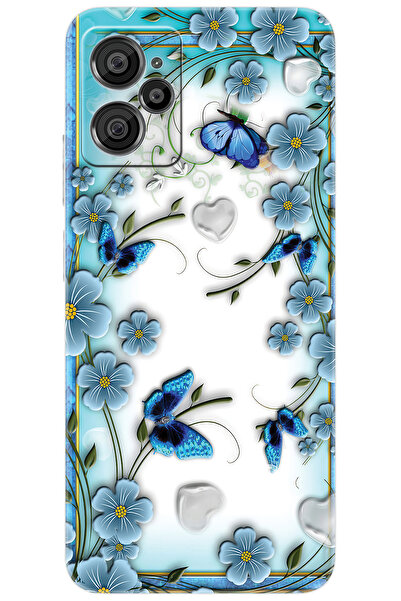 CASPER Via X30 / X30 PLUS Uyumlu Kılıf Desen Baskılı Silikon Çiçek ve Kelebekler STK:547 CP-pGmumo4