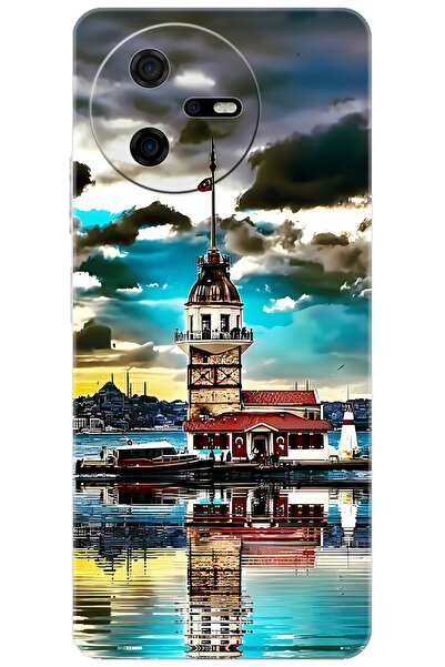 CASPER Via A40 Kılıf Desen Baskılı Silikon Kız Kulesi STK:692 CP-P6EgZpW