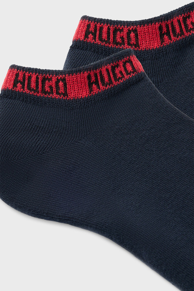 HUGO Streç Pamuklu Logolu 2 Pack Çorap Erkek ÇORAP 50516394 401