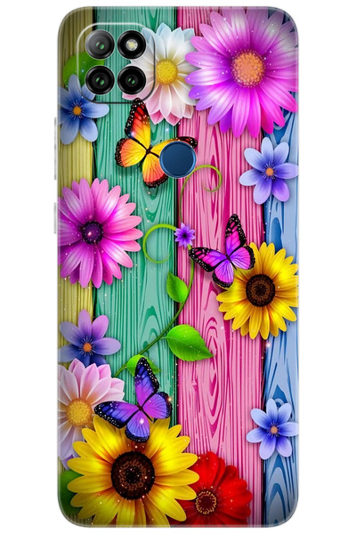 CASPER Via E30 / E30 PLUS Uyumlu Kılıf Desen Baskı Silikon Renkli Papatya ve ...