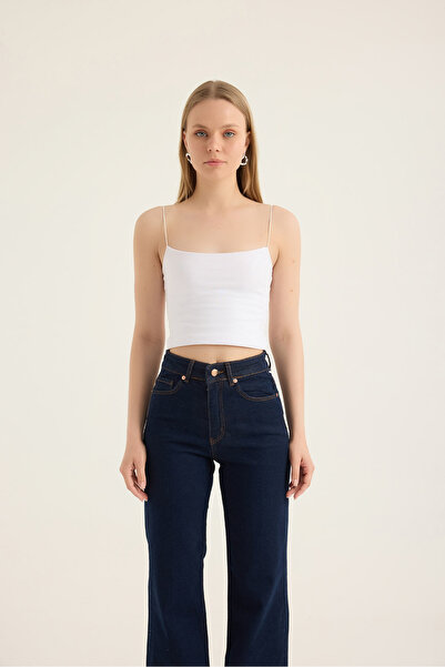 SEVİLEN Базовий кроп-топ на бретельках