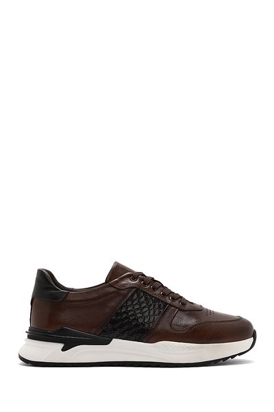 Derimod Men's Tan Laced Leather Casual Sneaker 25Sfd 603614