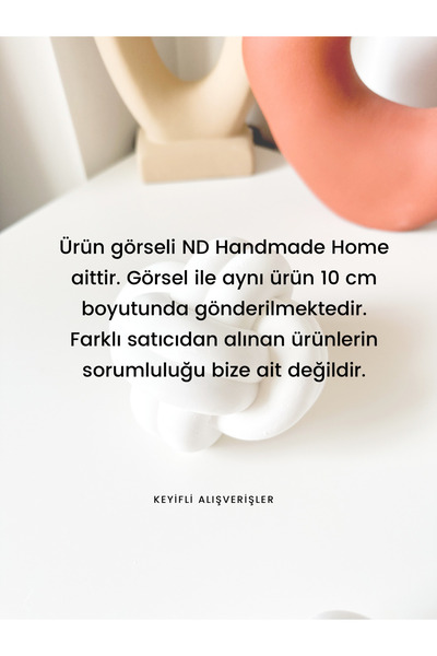Home Dekoratif Düğüm Zincir Obje , Ev Dekorasyon , Düğüm Kitap Tutucu 10 Cm