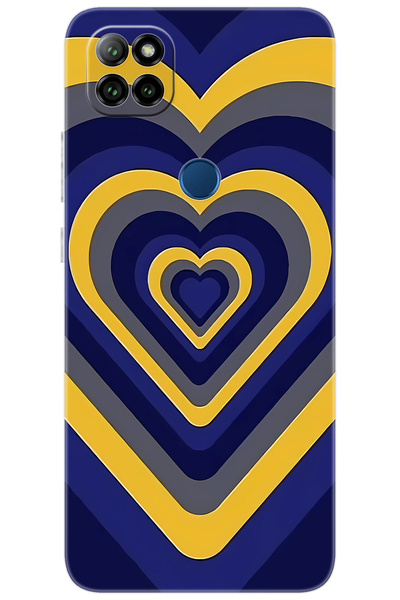 CASPER Via E30 / E30 PLUS Uyumlu Kılıf Desen Baskılı Silikon Sarı Lacivert Ka...