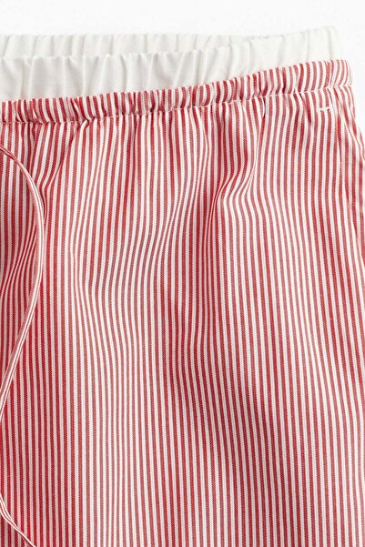H&M Double-waistband Poplin Pyjama Bottoms