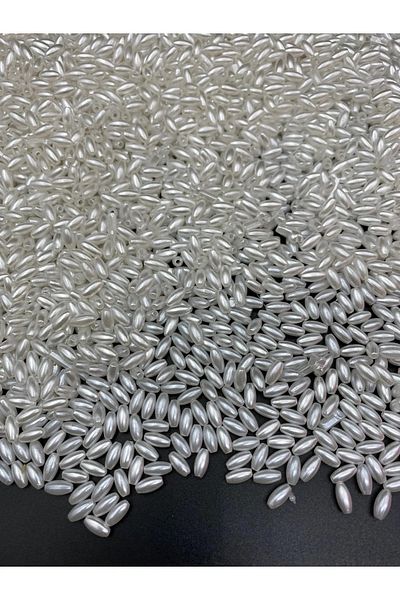 BEİLYS COSMETİCS & ACCESSORY Barley Model Cream Color Plastic Pearl Beads (100 Pcs)B:26
