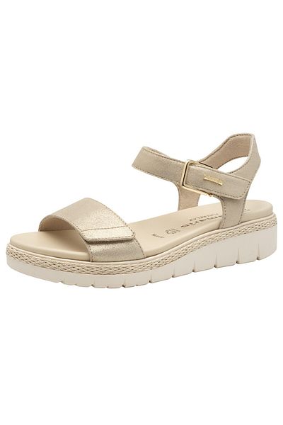 Tamaris Damen Sandalen 1-28260-42 Goldfarben 179 Champagne Leder