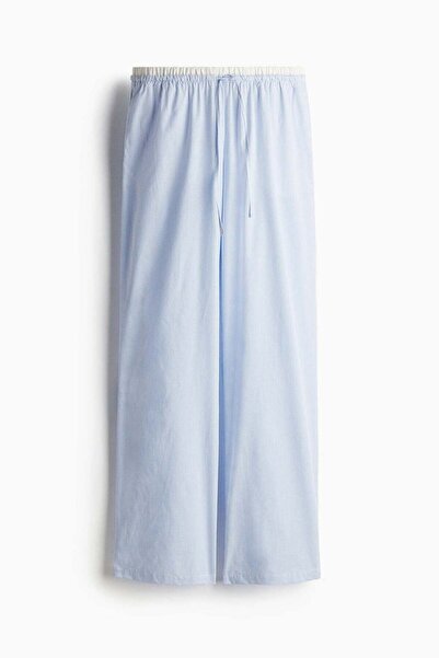 H&M Double-waistband poplin pyjama bottoms