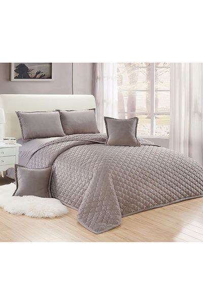 Generic 6 Pieces Comforter Set For All Season King Size 220X240Cm Velvet Bedding Set