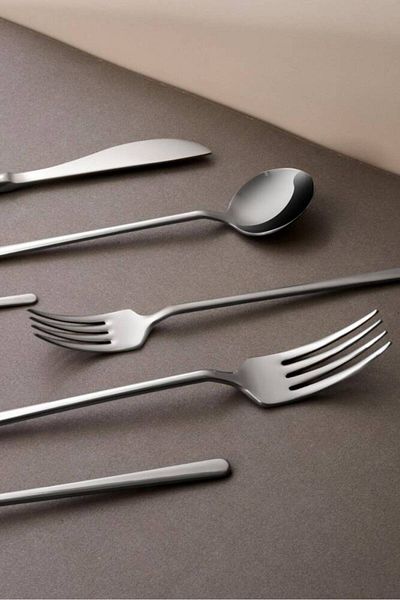 MATMEL 36 Pcs 6 Seater Silversilinder Table Elegance Gray Cutlery Set
