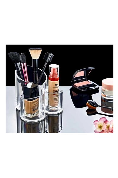Ovebu Makeup Organizer Transparent - 3 Compartments