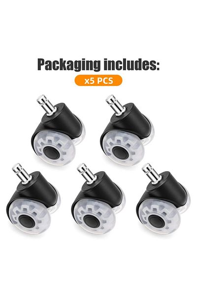 Choice H0191 AD 5PCS Universal Mute Wheel Office Chair Caster Swivel Rubber Soft Safe Rollers Furniture Har