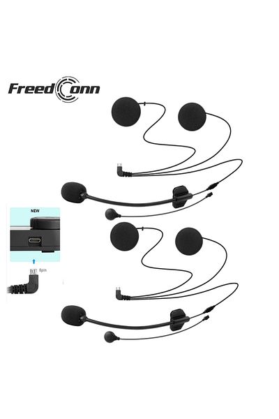 Choice New 5pin 2 in1 2pcs Headphone Microphone Accessories 2 In 1 Earphone Suit for Freedconn TCOM OS TCOM