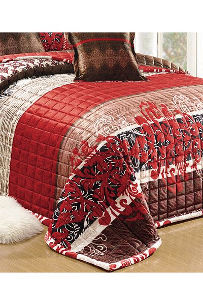 Generic 4 Pieces Floral Comforter Set For All Season Single Size 160X210Cm Velvet Bedding Set