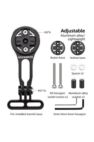 Choice adjustable ROCKBROS Bike Bracket Front Light Lamp Holder Aluminum Alloy Extension Holder for Bicycle