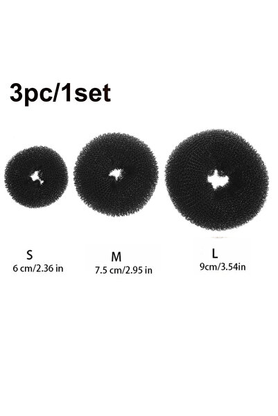 Choice مجموعة واحدة من 3 قطع/مجموعة من أدوات صنع كعكة الشعر على شكل دونات وإس...