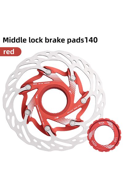 Choice 140mm Red VXM Road Bicycle Center lock Disc Brake Rotor Pads CNC Lighweight Aluminum Alloy MTB Bike