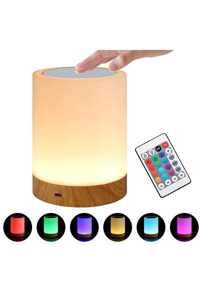 Choice Night Light Touch Bedside Light, Bedroom Night Light, Dimmable Desk Light, Remote Control 13 Color C