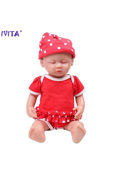 Choice 38cm (15inch) IVITA WG1509 38cm 1420g 100% Full Body Silicone Reborn Baby Doll Realistic Girl Soft B
