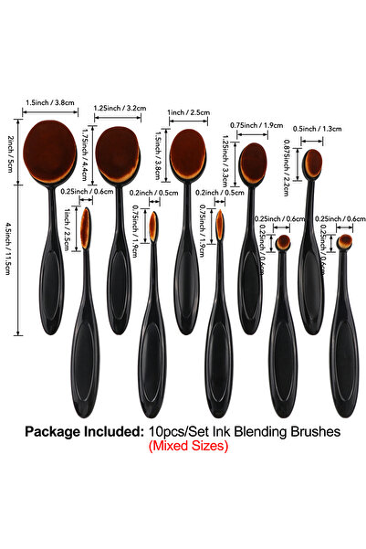 Choice مجموعة من 10 قطع من فرش مزج الحبر الحرفية، أدوات صنع البطاقات، فرشاة م...