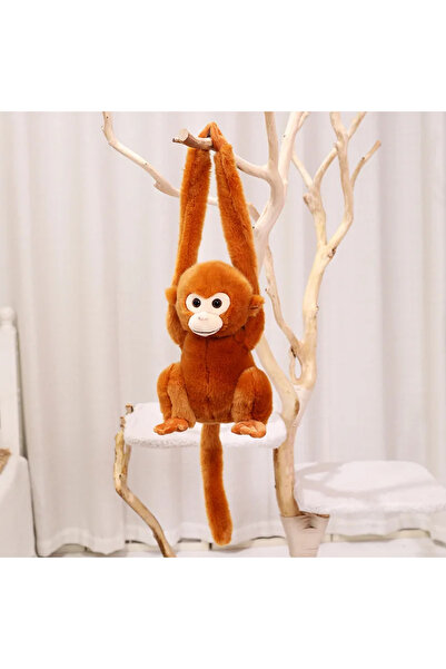 Choice 23 سم الطول الكامل 75 سم وجه أصفر باهت محاكاة لعبة قرد لطيف من القطيفة دمية قرد ذهبي ذراع طويلة M