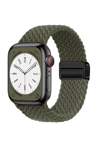 Choice 38mm 40mm 41mm olive green Braided Strap For Apple Watch Band 44mm 40mm 45mm 49mm 41mm 38 buckle Bra